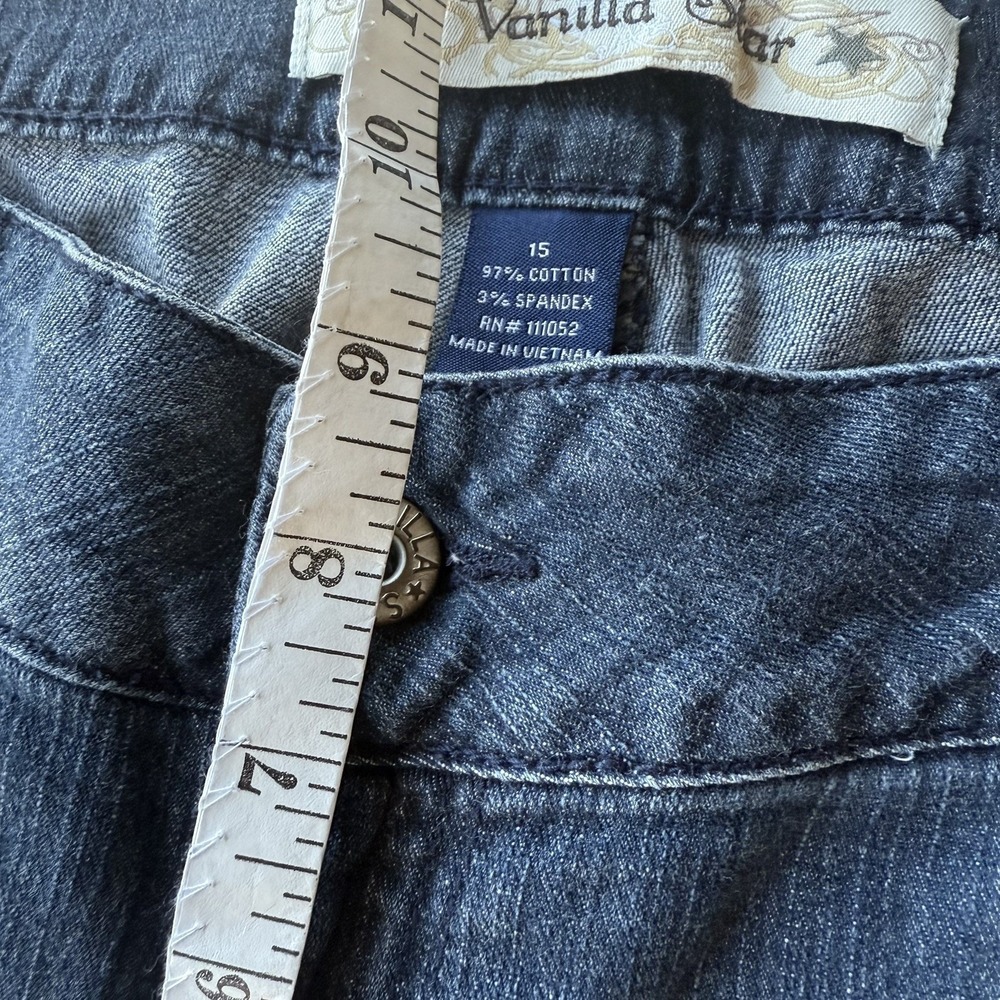 Vanilla Star Y2K Sz 15 Bootcut Jeans Embroidered Pockets CUTE - Picture 8 of 9